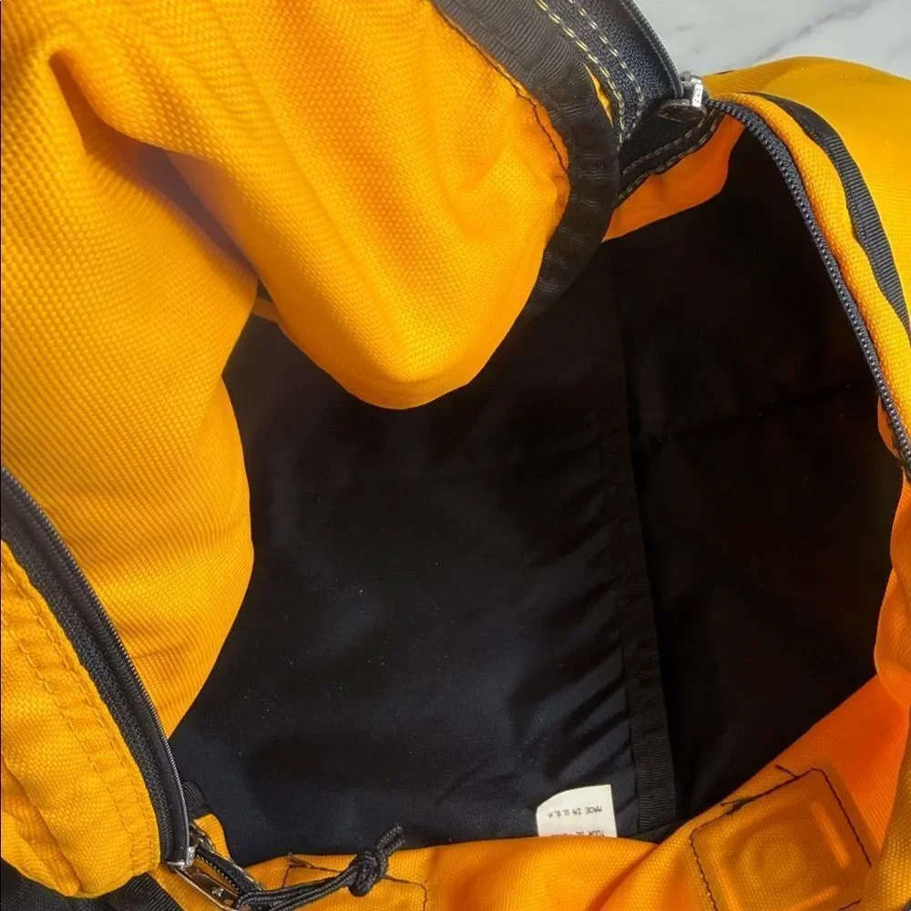 Eastpak Yellow Black Utility Backpack Travel Hiking School Bag Unisex USA